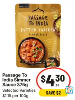 IGA Passage To India Simmer Sauce offer