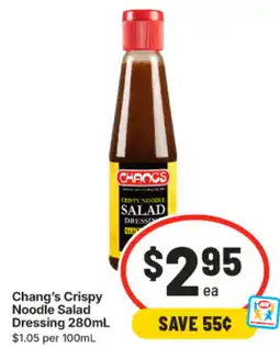 IGA Changs Crispy Noodle Salad Dressing offer