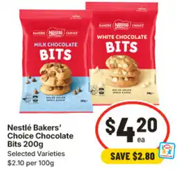 IGA Nestlé Bakers Choice Chocolate Bits offer