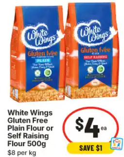 IGA White Wings Gluten Free Plain Flour or Self Raising Flour offer