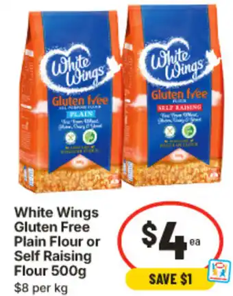 IGA White Wings Gluten Free Plain Flour or Self Raising Flour offer