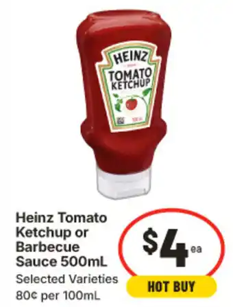 IGA Heinz Tomato Ketchup or Barbecue Sauce offer