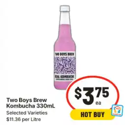 IGA Two Boys Brew Kombucha offer
