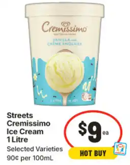 IGA Streets Cremissimo Ice Cream offer