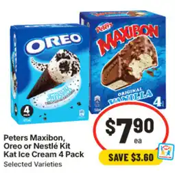 IGA Peters Maxibon Oreo or Nestlé Kit Kat Ice Cream offer