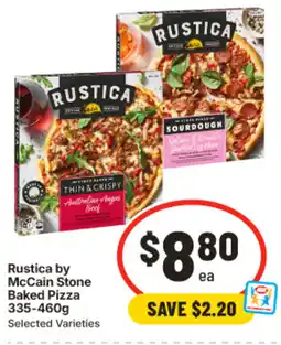 IGA Rustica by McCain Stone Baked Pizza offer