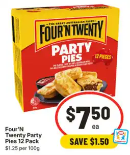 IGA Four N Twenty Party Pies offer