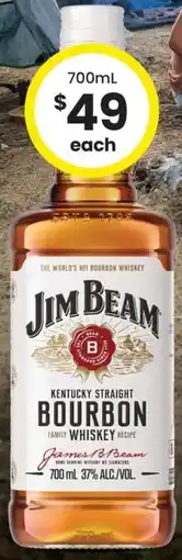 The Bottle O Jim Beam White Label Bourbon offer