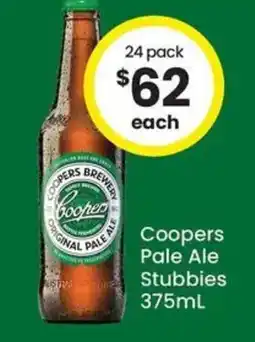 The Bottle O Coopers Pale Ale Stubbies offer