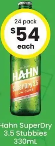 The Bottle O Hahn SuperDry 3.5 Stubbies offer