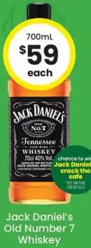 The Bottle O Jack Daniel's Old Number 7 Whiskey offer