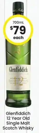 The Bottle O Glenfiddich 12 Year Old Single Malt Scotch Whisky offer