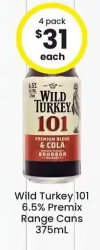 The Bottle O Wild Turkey 101 6.5% Premix Range Cans offer