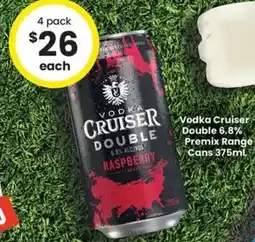 The Bottle O Vodka Cruiser Double 6.8% Premix Range Cans offer