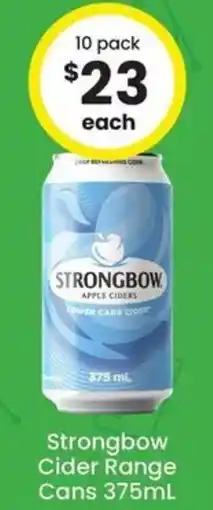 The Bottle O Strongbow Cider Range Cans offer