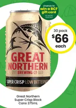 The Bottle O Great Northern Super Crisp Block Cans offer