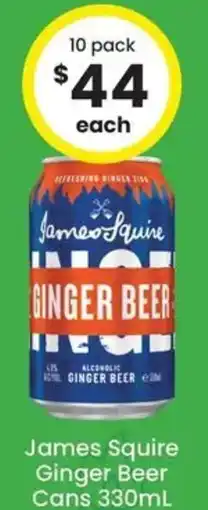 The Bottle O James Squire Ginger Beer Cans offer
