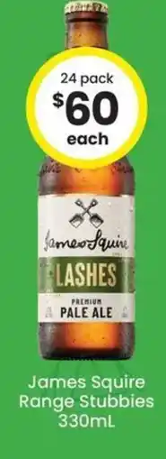 The Bottle O James Squire Range Stubbies offer