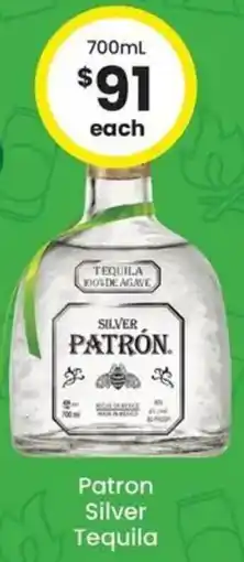 The Bottle O Patron Silver Tequila offer