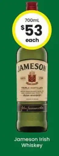 The Bottle O Jameson Irish Whiskey offer