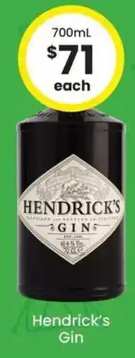 The Bottle O Hendrick's Gin offer
