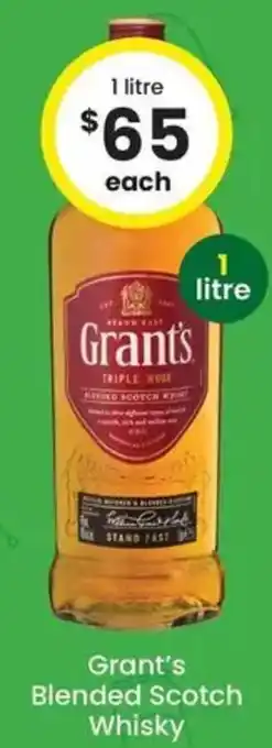 The Bottle O Grant's Blended Scotch Whisky offer