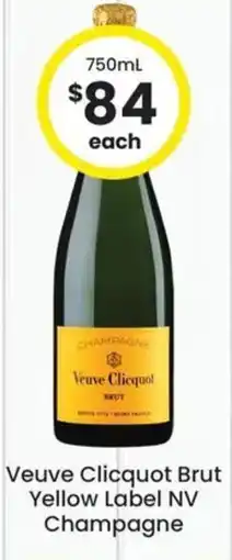 The Bottle O Veuve Clicquot Brut Yellow Label NV offer