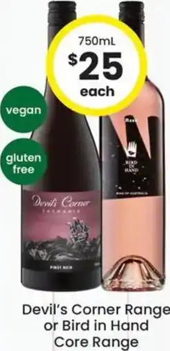 The Bottle O Devil's Corner Range or Bird in Hand Core Range offer