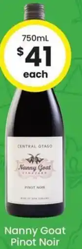 The Bottle O Nanny Goat Pinot Noir offer