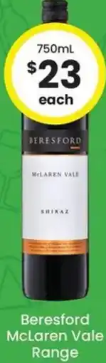 The Bottle O Beresford McLaren Vale Range offer