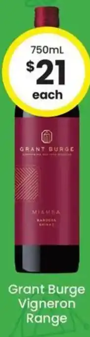 The Bottle O Grant Burge Vigneron Range offer