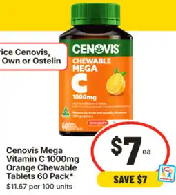 IGA Cenovis mega vitamin c orange chewable tablets offer