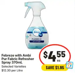 IGA Febreze with Ambi Pur Fabric Refresher Spray offer