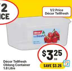 IGA Décor Tellfresh Oblong Container offer