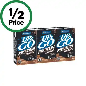 Woolworths Sanitarium UP&GO Protein Energize Liquid Breakfast offer