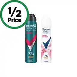 Woolworths Rexona Advanced 72hr Antiperspirant Deodorant offer