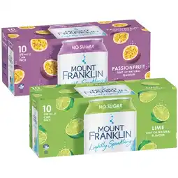 Woolworths Mount Franklin Lightly Sparkling Water offer