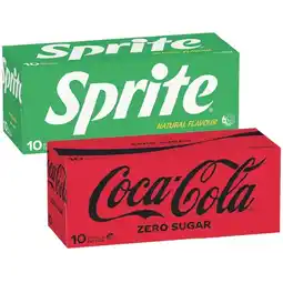 Woolworths Coca-Cola, Sprite or Fanta Soft Drink Varieties 10 x 375ml offer