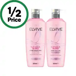 Woolworths L’Oréal Elvive Glycolic Gloss Shampoo or Conditioner 800ml offer