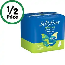 Woolworths Stayfree Ultra Thin Pads-14 offer