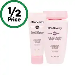Woolworths MCoBeauty Rebuild & Restore Anti-Fall Shampoo or Conditioner 250ml offer