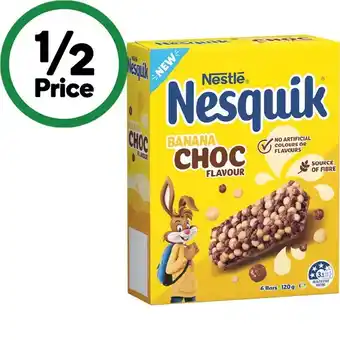 Woolworths Nesquik Cereal Bars offer