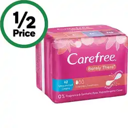 Woolworths Carefree Barely There Liners offer