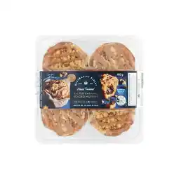 Woolworths Woolworths Loaded Raspberry White Chocolate, Salted Caramel or Lemon Poppyseed Muffins Pk 4 offer