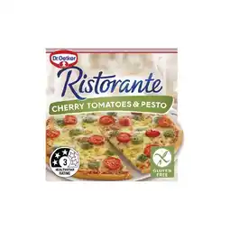 Woolworths Dr. Oetker Ristorante Gluten Free Cherry Tomatoes & Pesto Pizza – From the Freezer offer