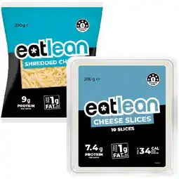 Woolworths Eatlean High Protein Sliced or Shredded Cheese 200g offer