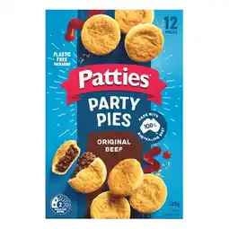 Woolworths Patties Party Pies or Sausage Rolls 450-560g Pk 12 offer
