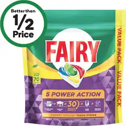 Woolworths Fairy 5 Power Action Dishwasher Tablets offer
