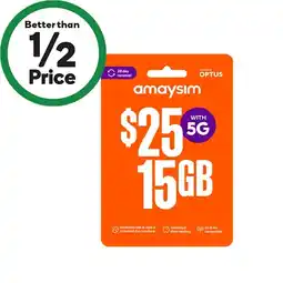Woolworths amaysim $25 Starter Pack‡ offer