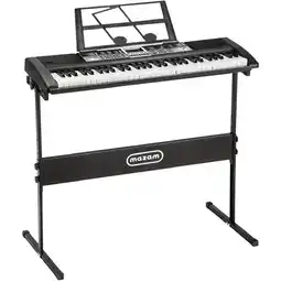 Woolworths Mazam 61 Keys Electronic Piano Keyboard Lighted Electric Keyboards Holder Stand offer